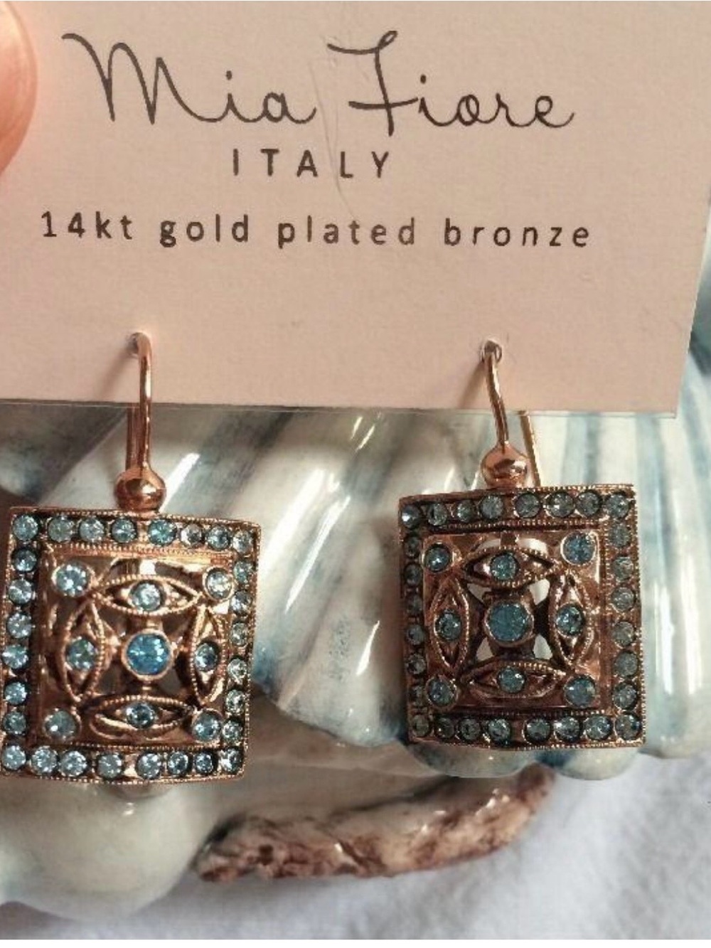 Mia Fiore Dynadema 14kt gold and bronze earrings